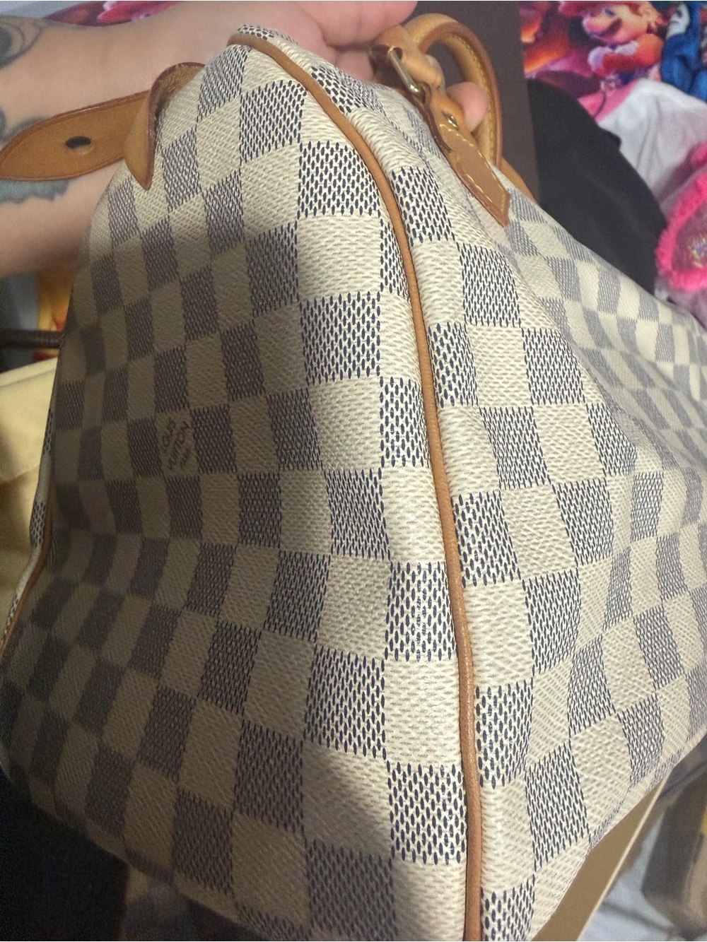 LOUIS VUITTON DAMIER AZUR SPEEDY 30 - AUTHENTIC W/COA BOX AND DUSTY. Giftable - Picture 11 of 15